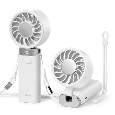 디센느 듀얼 스트랩 냉각 휴대용 선풍기 Fan 5, DSF5, 퓨어 화이트, 1개