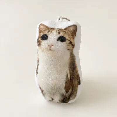 데데리트 사운드 고양이 부엉이 인형 키링, 1개