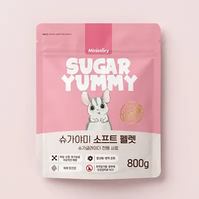 슈가야미 슈가글라이더 사료, 소프트 펠렛, 800g, 1개
