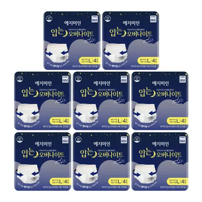 예지미인 입는 오버나이트, 대형, 4개입, 8팩