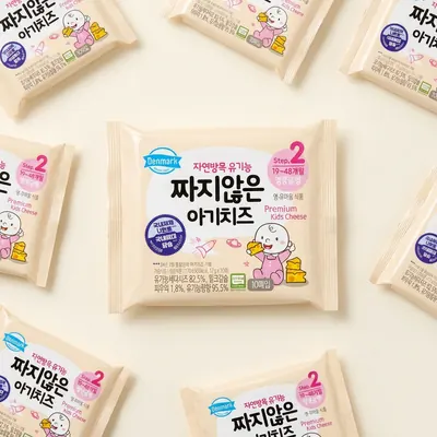 덴마크 짜지않은 아기치즈, 19개월-48개월, 2단계, 170g, 10개