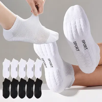 도톰 쿠션양말, 단목, 블랙, 10개