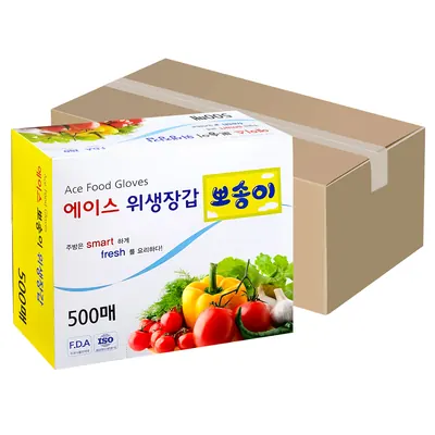 에이스 위생장갑, 500매, 10개