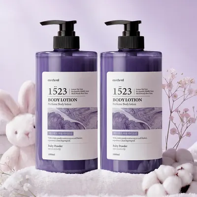 메르헨트 퍼퓸 바디로션, 베이비파우향, 1000ml, 2개
