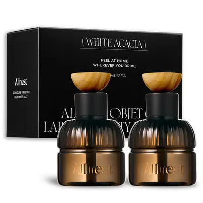 올네스트 오브제 컵홀더형 차량용 방향제, 화이트 아카시아, 100ml, 2개