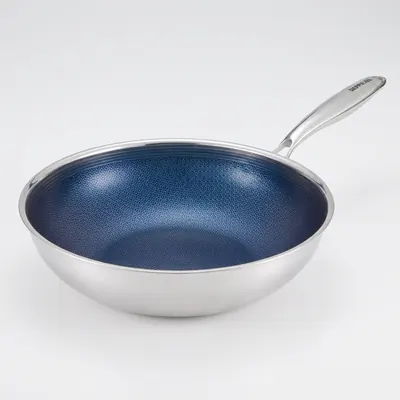 해피콜 브릭스 통3중 에칭 IH 궁중팬, 28cm, 블루, 1개