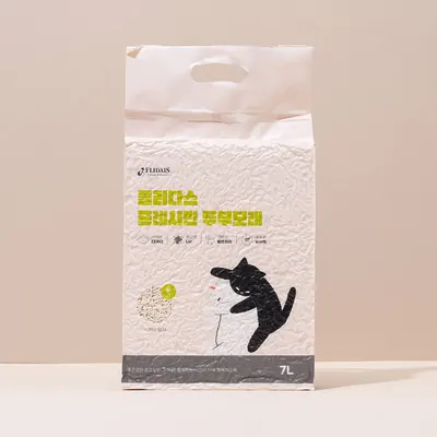플리다스 고양이 두부모래, 녹차, 7L, 3개, 1개
