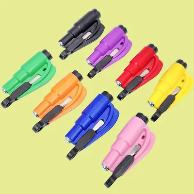 차량용 비상 탈출 망치, 안전벨트 커터, 유리 파괴 키트, 옐로우, 1개