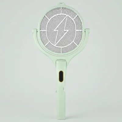 보성테크 LED 회전 전기모기채, 충전식, 90도회전, 민트, 1개