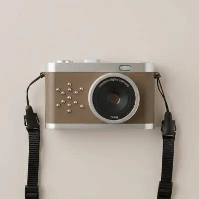 Huug 웨스턴 디지털 카메라, 브라운, 숄더 스트랩(블랙), 1개