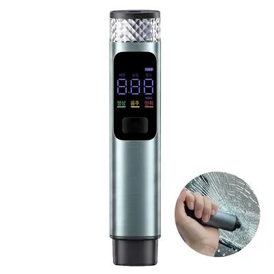 솔리드 휴대용 음주측정기, S-AT02, 차량용, 비상탈출 망치, 1개