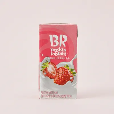 배스킨라빈스 베리베리 스트로베리 우유 190ml, 24개