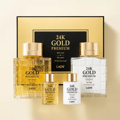 레이데이 24K골드 남성 2종, 에멀젼, 150ml, 1개 + 30ml, 1개 + 토너, 150ml, 1개 + 30ml, 1개