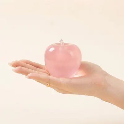 리틀픽 사과 말랑이 스퀴시 로제 스트레스볼, 핑크, 79g, 1개