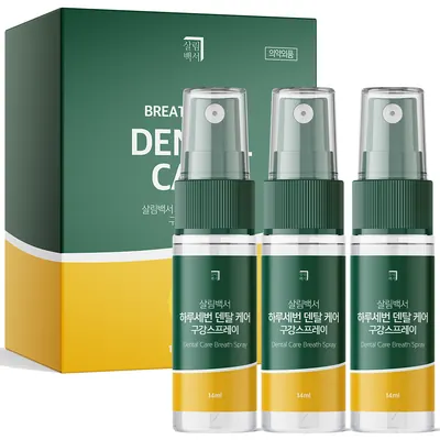 살림백서 덴탈케어 구강 스프레이, 민트향, 14ml, 3개입, 1개