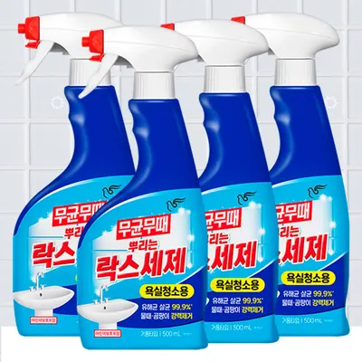 피죤 무균무때 뿌리는 락스세제 욕실청소용, 500ml, 4개