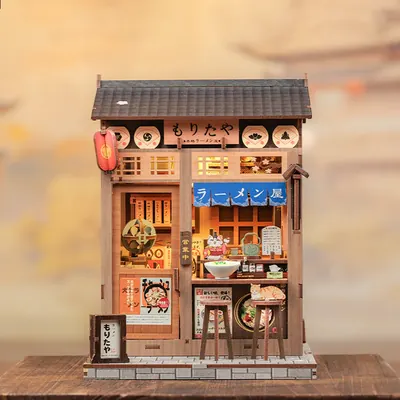 모리타상 라멘 가게 DIY 미니어처 하우스 만들기 키트, 한글설명서, 1개