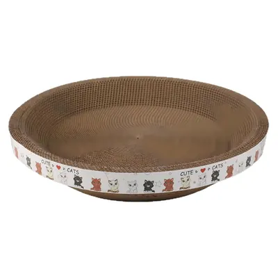 고양이 원형 스크래쳐 침대, 브라운, 50cm, 1개