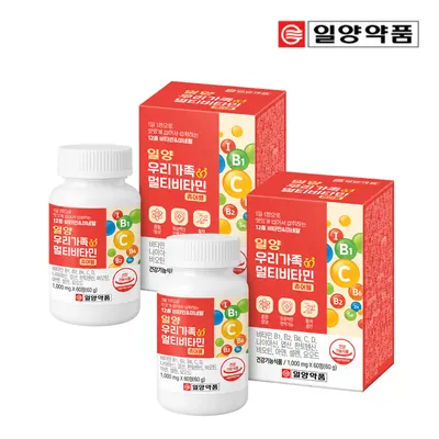 일양약품 우리가족 멀티비타민, 사과맛, 60개, 2개