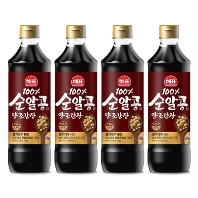 해표 순알콩 양조간장, 840ml, 4개