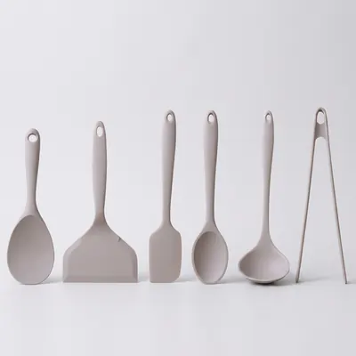 리빙아트 프로벨라 실리콘 조리도구 6종세트, 그레이, 1세트