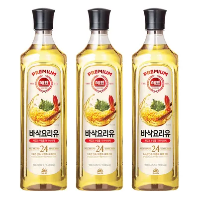 해표 바삭요리유, 900ml, 3개