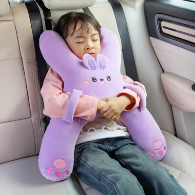 아동 안전벨트 인형 H형 목쿠션, 블랙, 1개