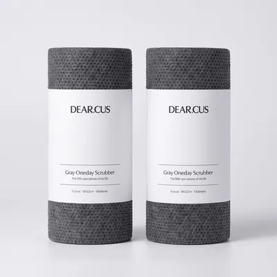 디어커스 원데이 수세미 에코컷, 그레이, 100매, 2팩
