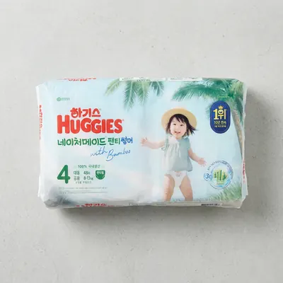하기스 네이처메이드 썸머 팬티형 기저귀, 4단계, 남여공용, 48매, 2팩