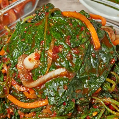 전라도식 특제 양념 여린 햇 깻잎순 김치, 500g, 1개