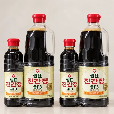 샘표 진간장 금F3, 1.7L, 2개 + 500ml, 2개, 1세트