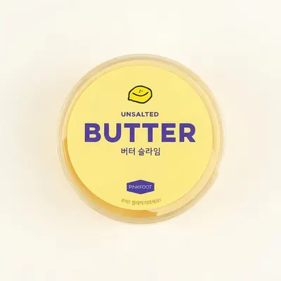 핑크풋 액괴 밀크치즈 버터 슬라임, 단일색상, 164g, 1개