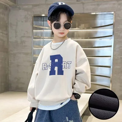 스포츠 오버핏 맨투맨, 크림, 150
