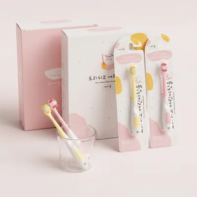 토리모 토리치코 어린이 칫솔, 여아용, 12개입, 1세트