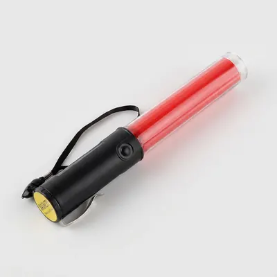 4기능 미니 LED 경광봉, 26cm, 자석, 적색, 1개
