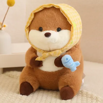 수달 인형, 파랑 물고기, 30cm, 1개