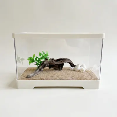 하드탱크 폴리카보네이트 어항, 열대어, 화이트, 중형, 30-18.5-18cm, 1개