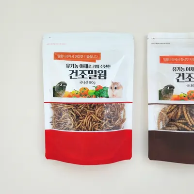 [밀웜나라]건조밀웜[대]2~3cm, 20g 2팩