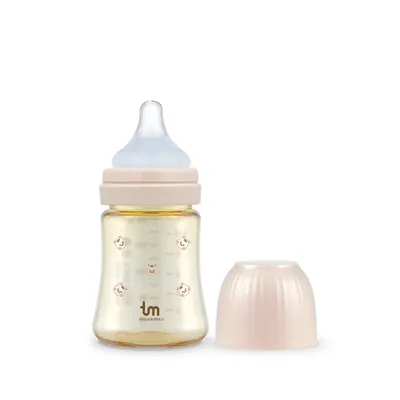 토비앤몰리 돗람이 PPSU 싱글젖병, 1단계 젖꼭지포함, 핑크, 180ml, 1개