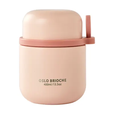 오슬로 브리오슈 스텐 316 보온 도시락, 핑크, 400ml, 1개
