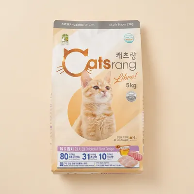 캐츠랑 전연령 리브레 고양이사료, 닭+참치, 5kg, 2개