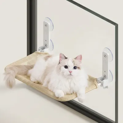 고양이 창문 폴딩 해먹 캣타워, 그레이, 1개