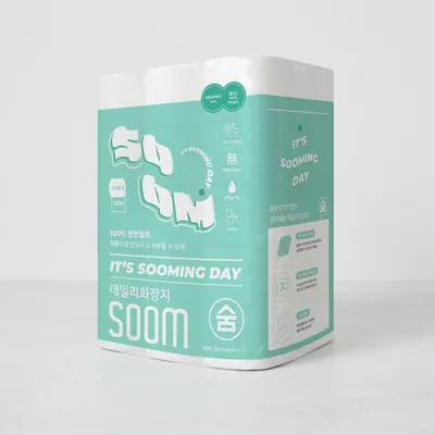 숨 데일리 화장지, 천연펄프, 3겹, 30m, 30롤, 1팩