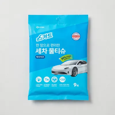 스카트 세차물티슈, 9매, 3개