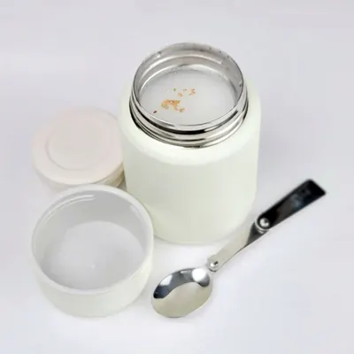 304 스텐 죽통, 아이보리, 500ml, 1개