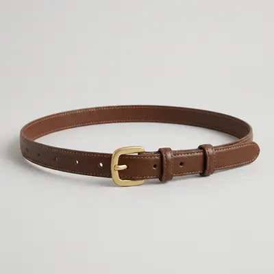 하니모아 여성 소가죽 캐주얼 정장 슬림 벨트, 블랙+브라운, 100cm