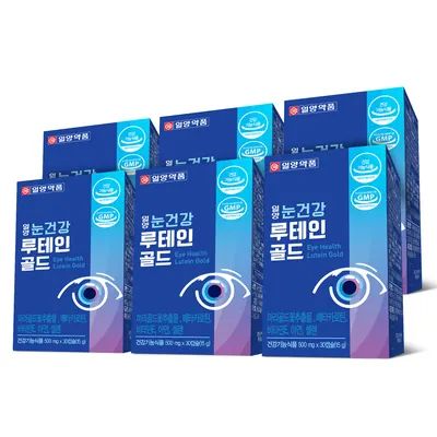 일양약품 눈건강 루테인 골드, 500mg, 30캡슐, 6박스