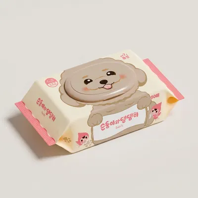 순둥이와 댕댕이 물티슈, 베이직, 80매, 6팩