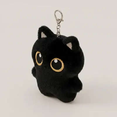 데데리트 깜냥이 인형 키링, 블랙, 1개