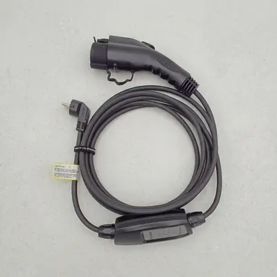 듀오시다 전기차 완속 충전케이블, 13A 220V, 5m, 블랙, 1개
